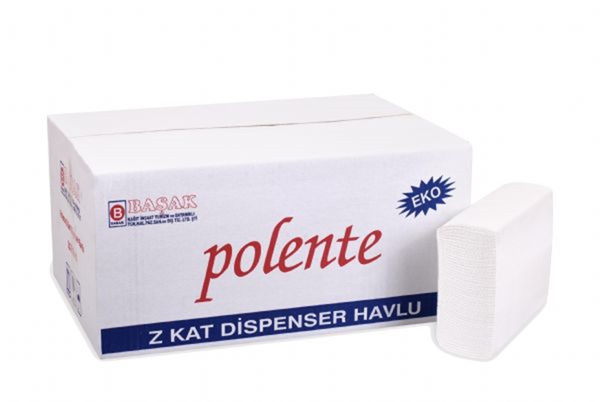 Polente Ekonomik Z Katlı Dispenser Havlu 150 Yaprak Koli İçi 12'li Paket