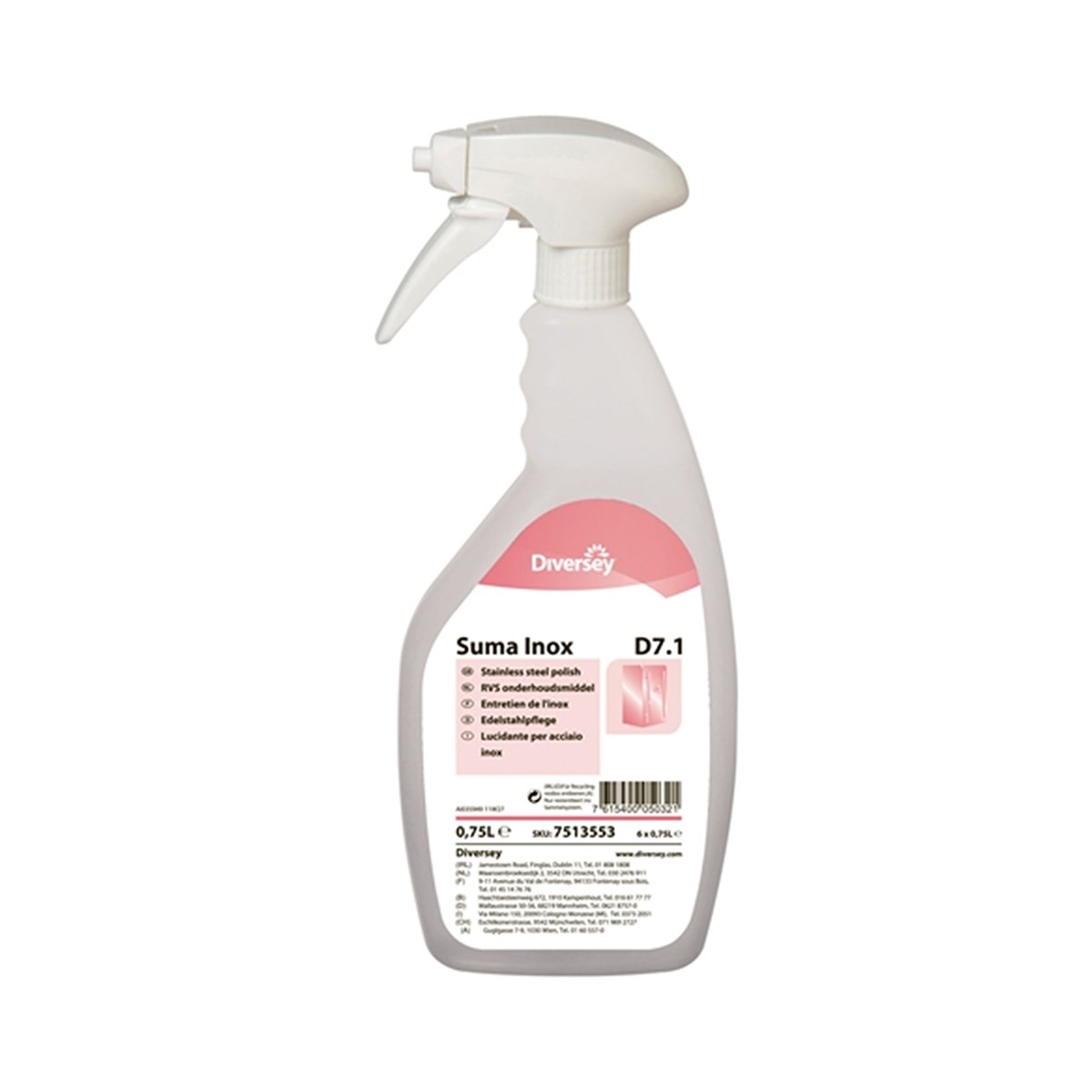 Suma Inox D7.1 Paslanmaz Çelik Temizleyici ve Parlatıcısı 750 ml