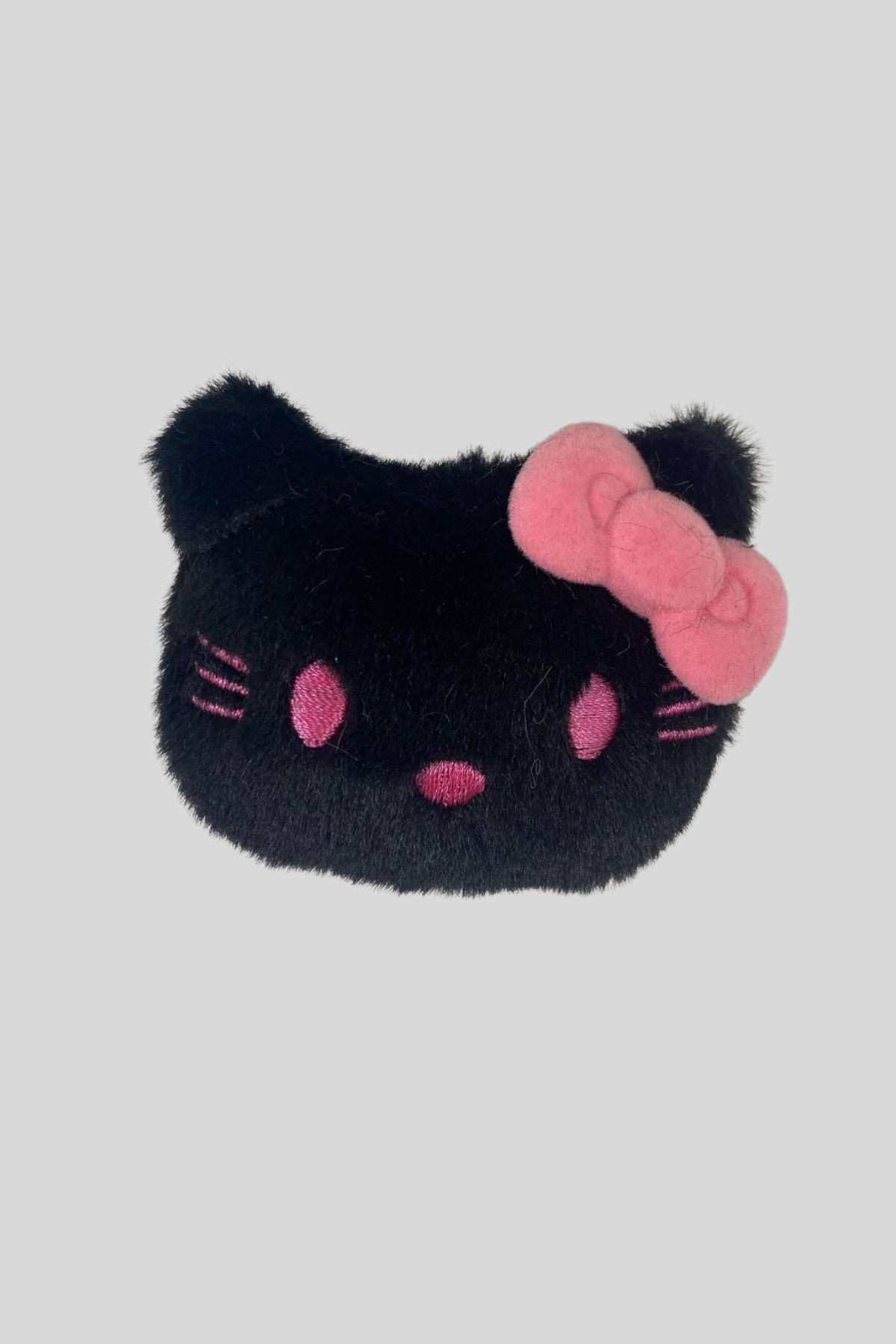 Kara Kedi Peluş Broş Mont Çanta Terlik Toka Aksesuar-SİYAH