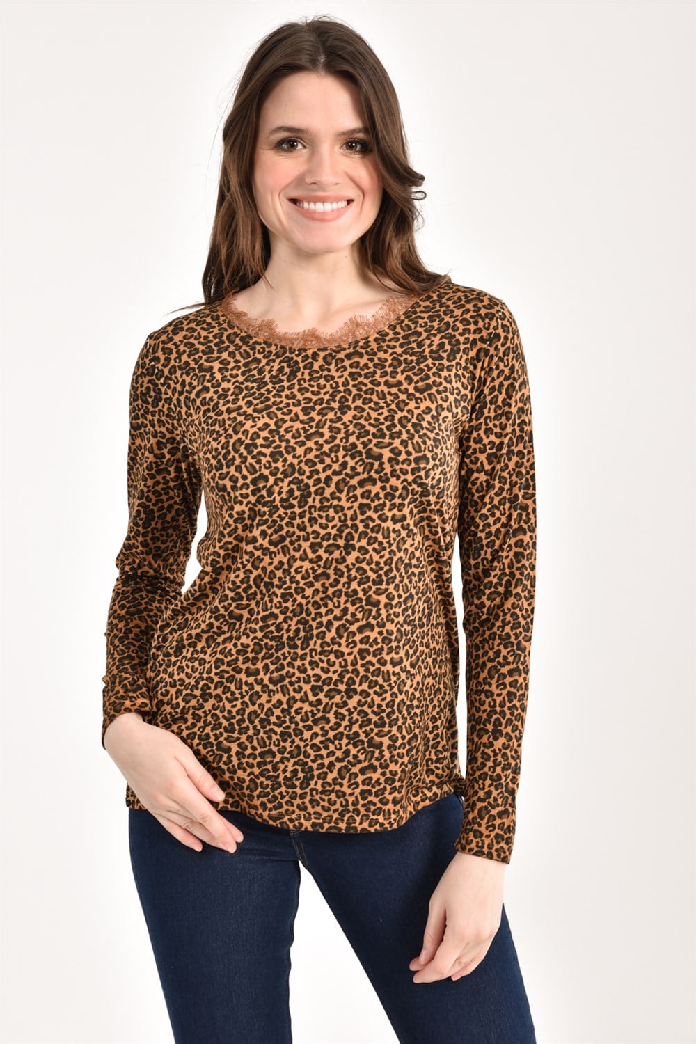 Leopar Desen Bluz HARDAL SARISI