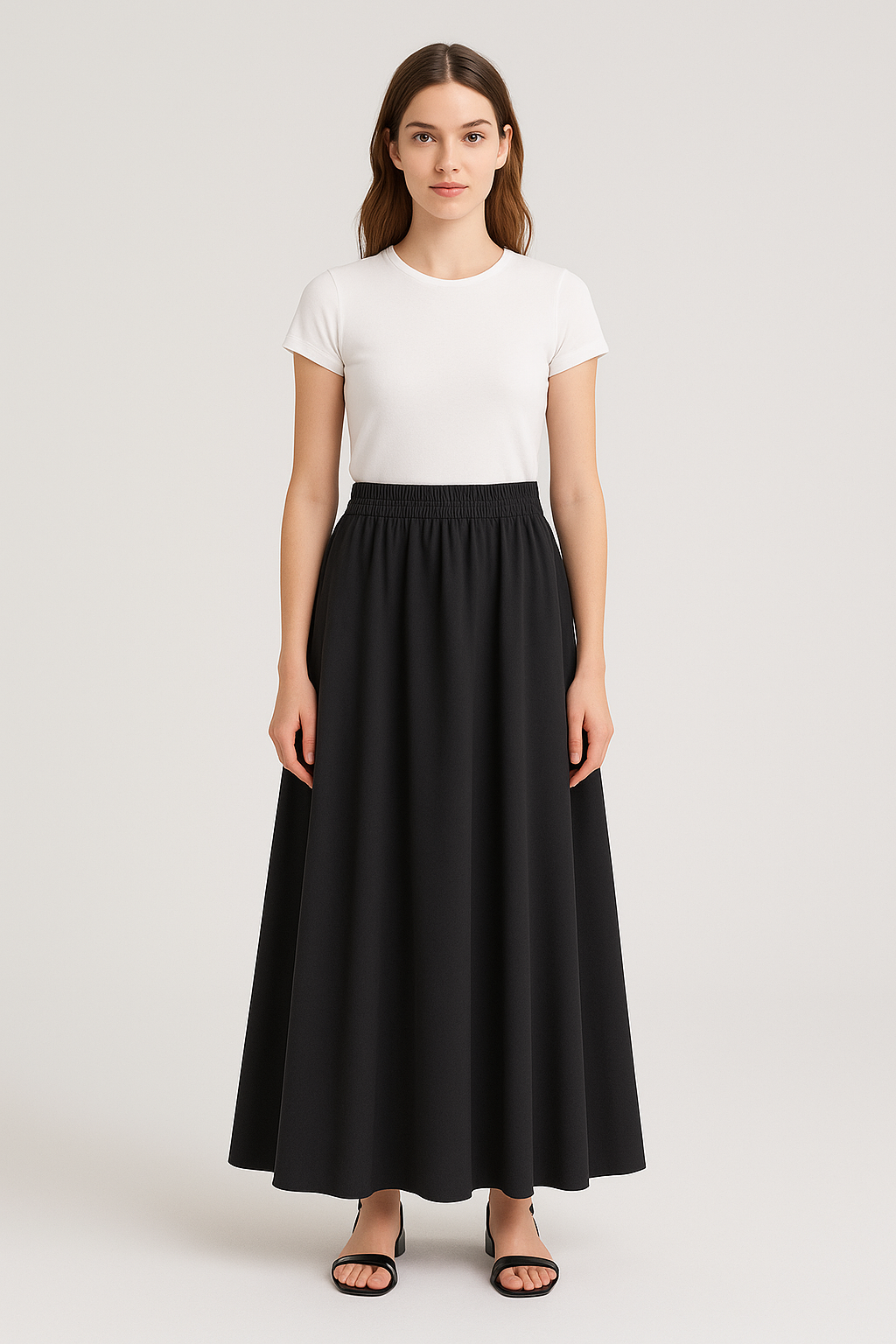 DAİRE KLOŞ ETEK - SİYAH