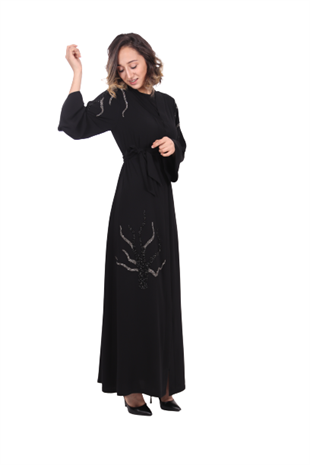 Dallı Taş Abaya-Siyah