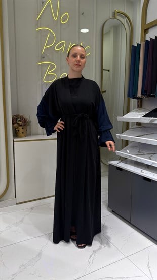 DEFNE ABAYA - LACİVERT & ŞAL & İÇLİK TAKIM