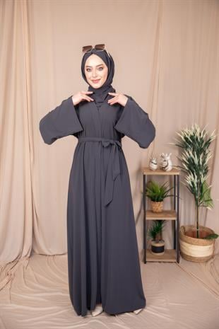 Düz Abaya - Antrasit 