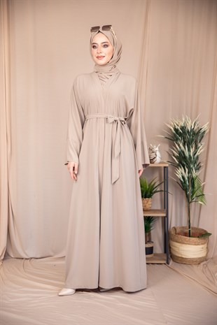 Düz Abaya - Bej 