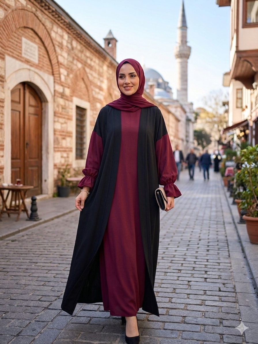 DEFNE ABAYA - BORDO