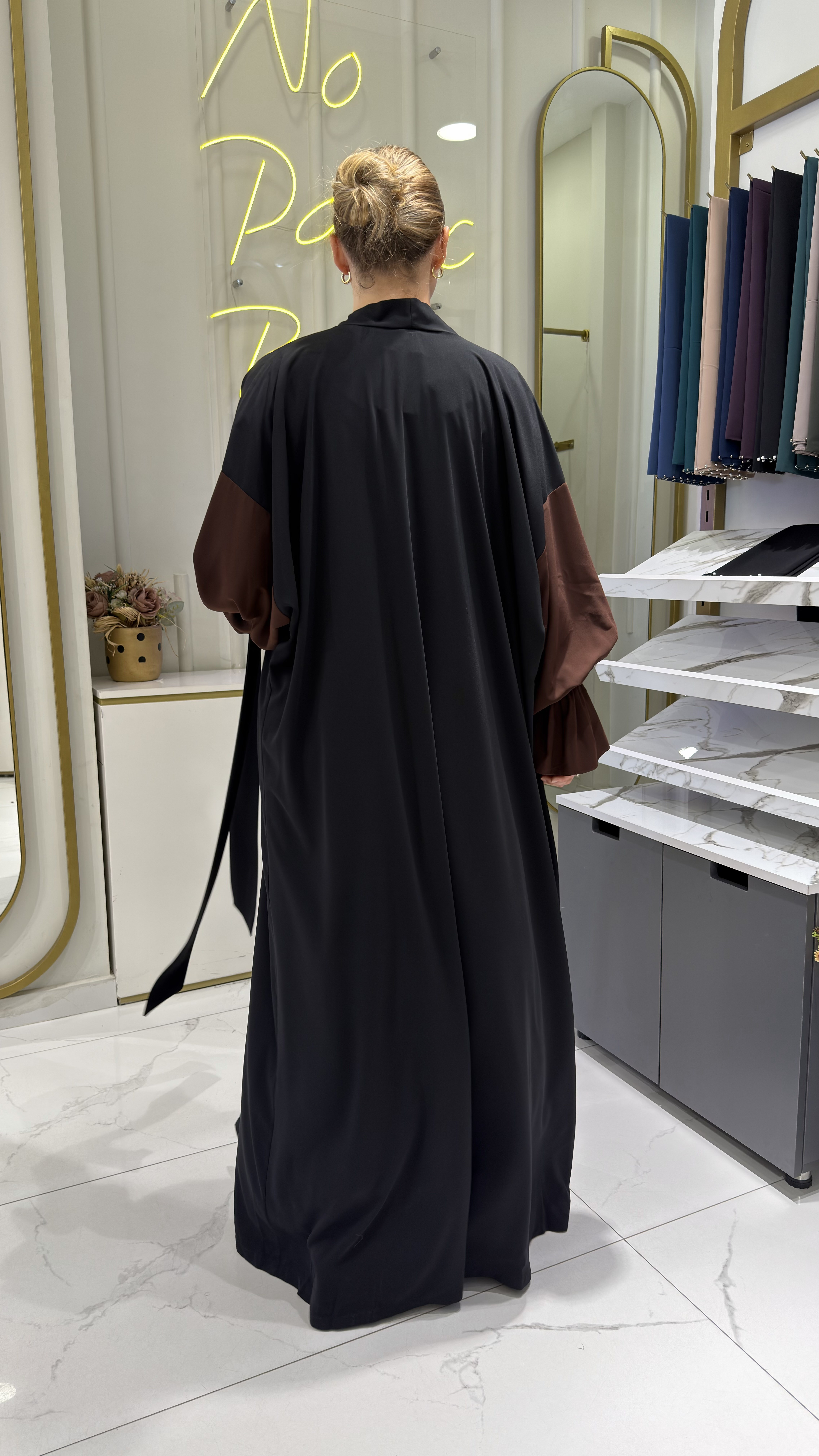 DEFNE ABAYA - KAHVE