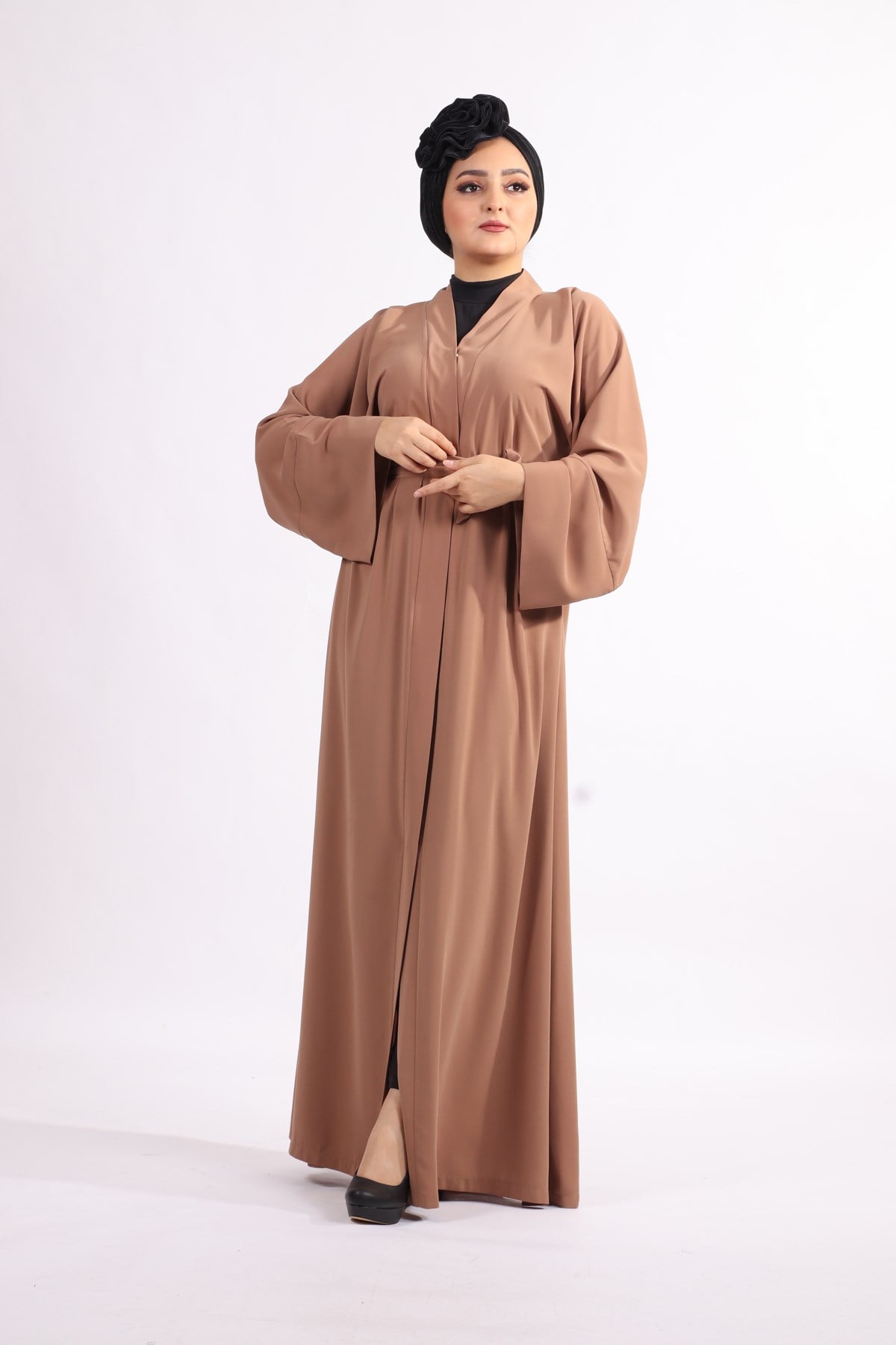 Düz Abaya - Vizon