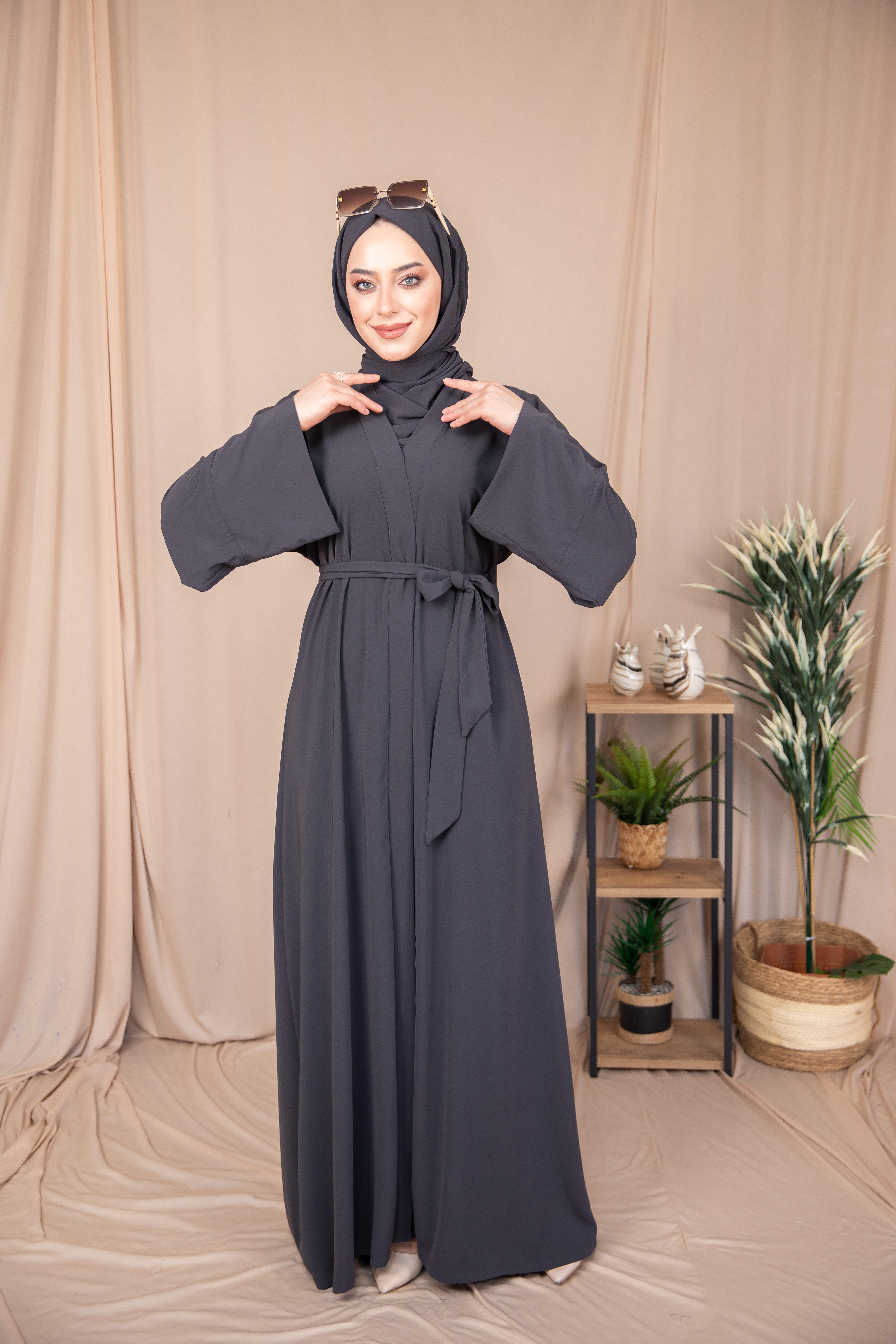 Düz Abaya - Antrasit 
