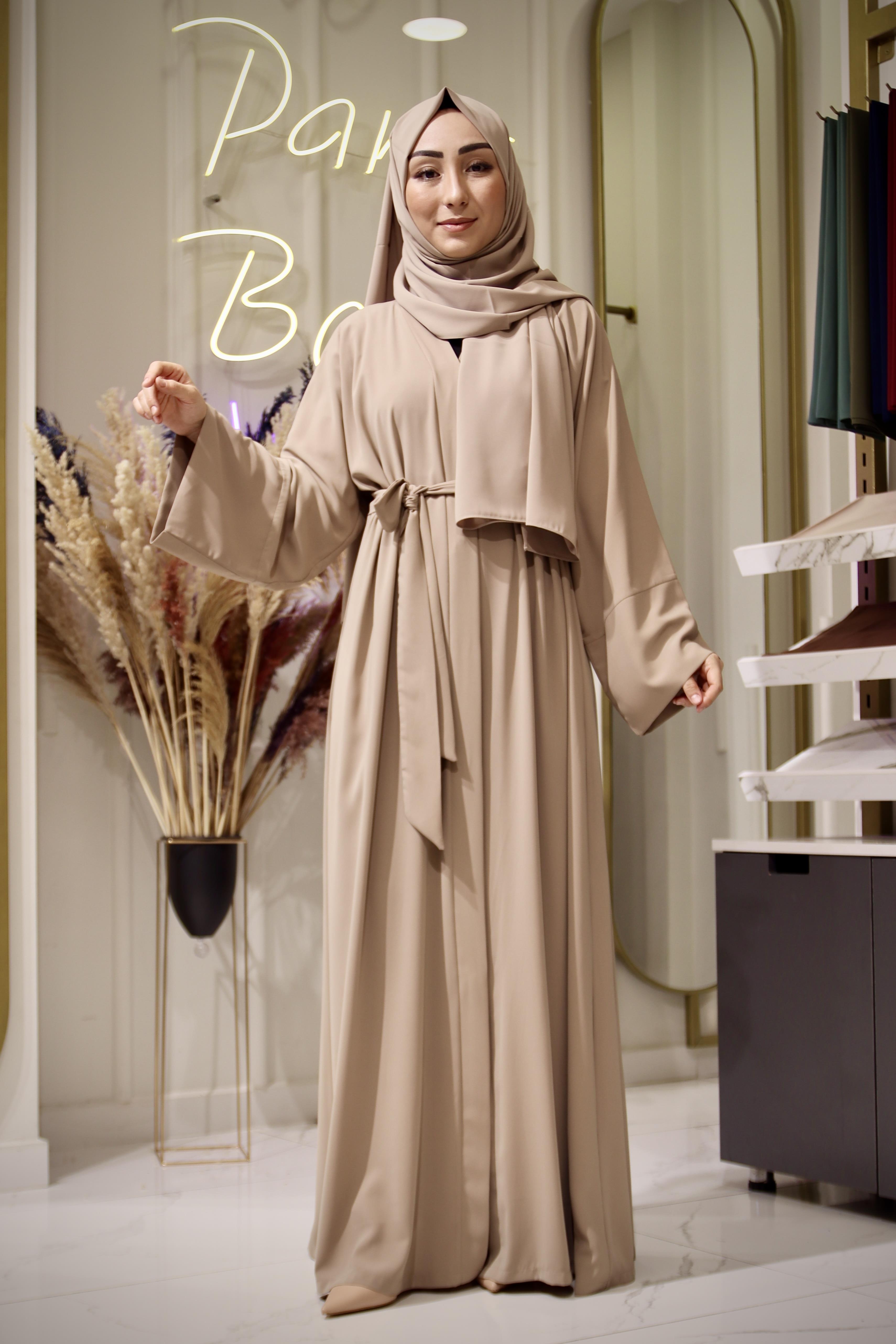 Düz Abaya - Bej 