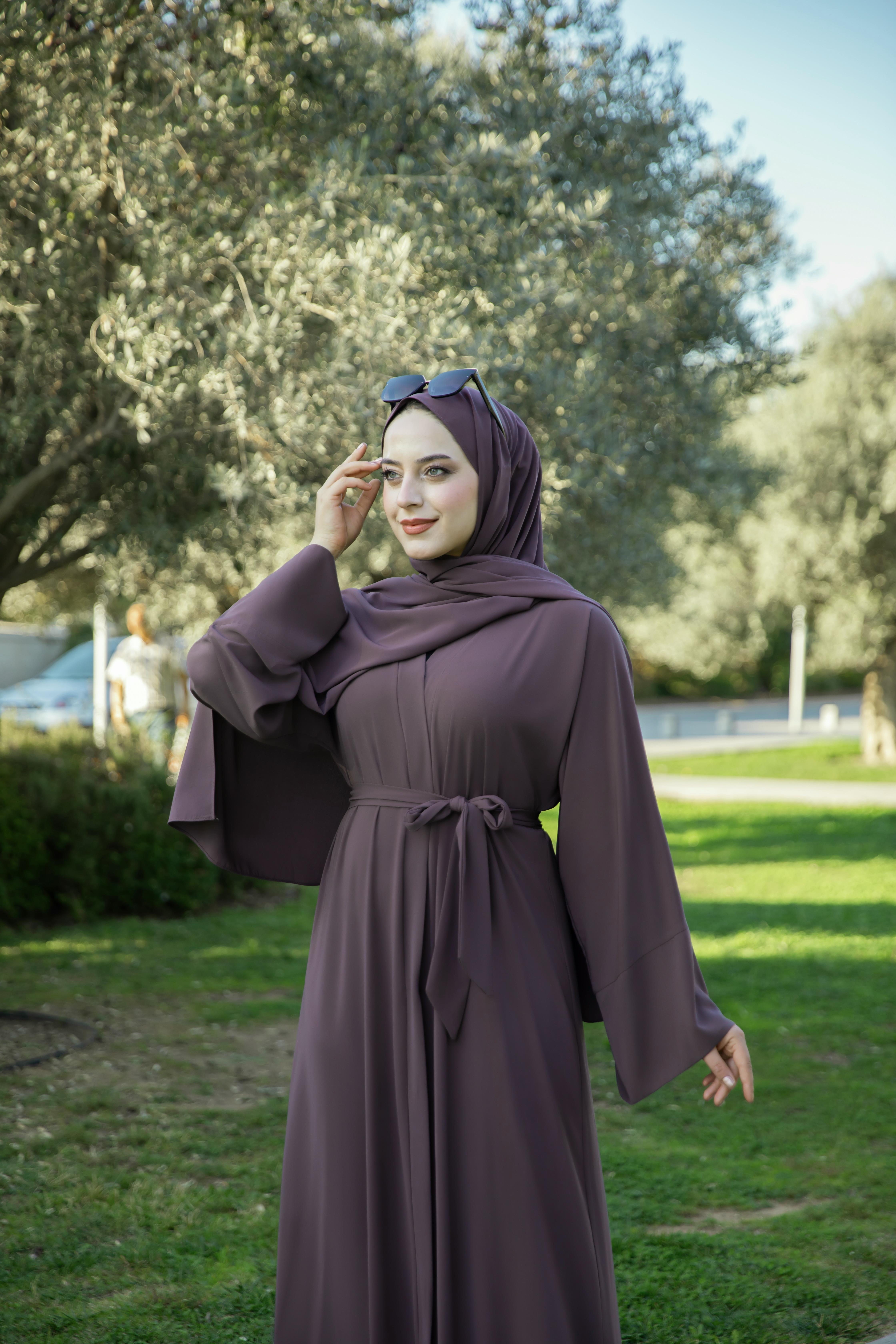 Düz Abaya - Hibiscus