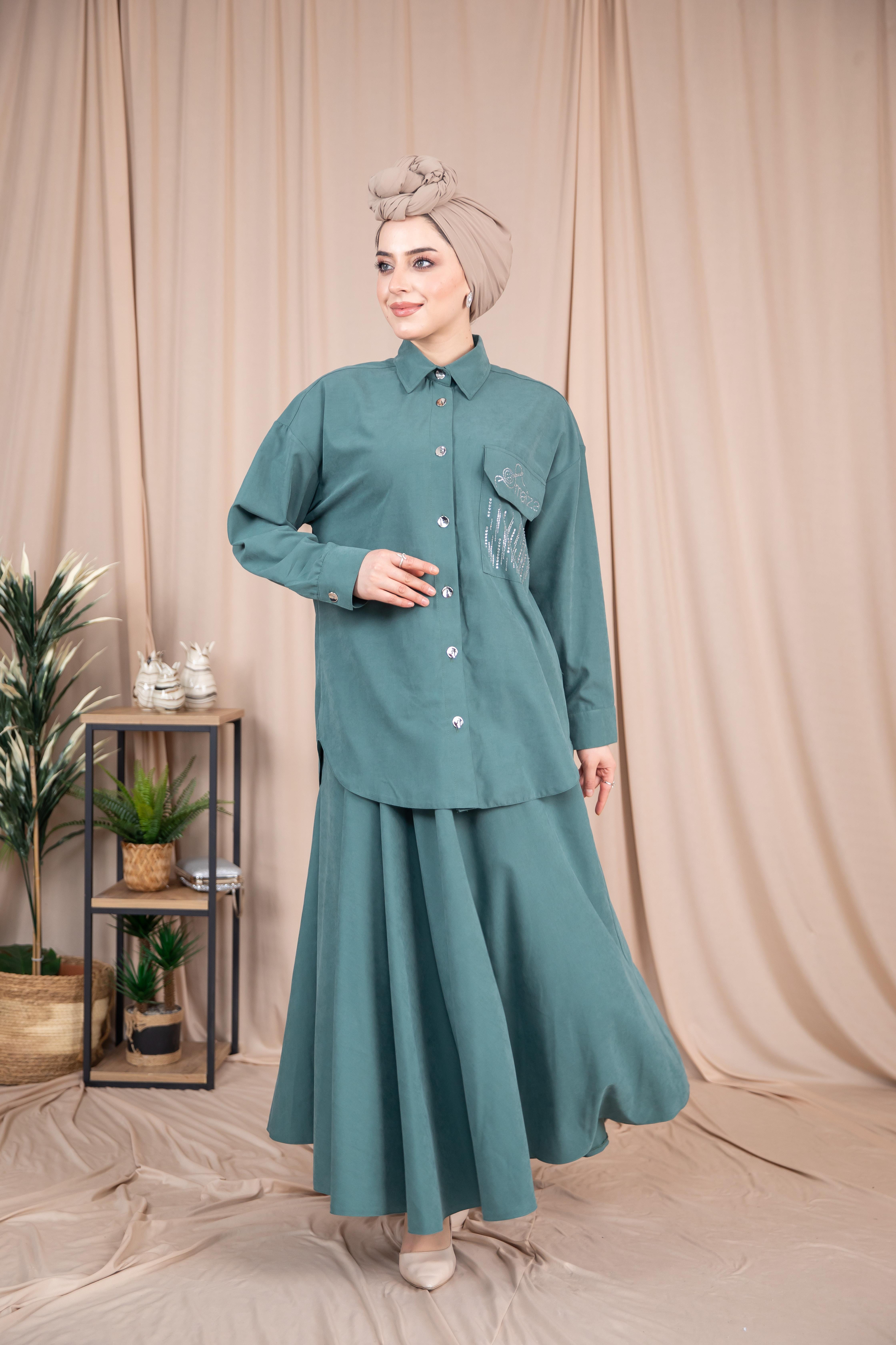 ETEKLİ 2'Lİ TAKIM MİNT YEŞİLİ