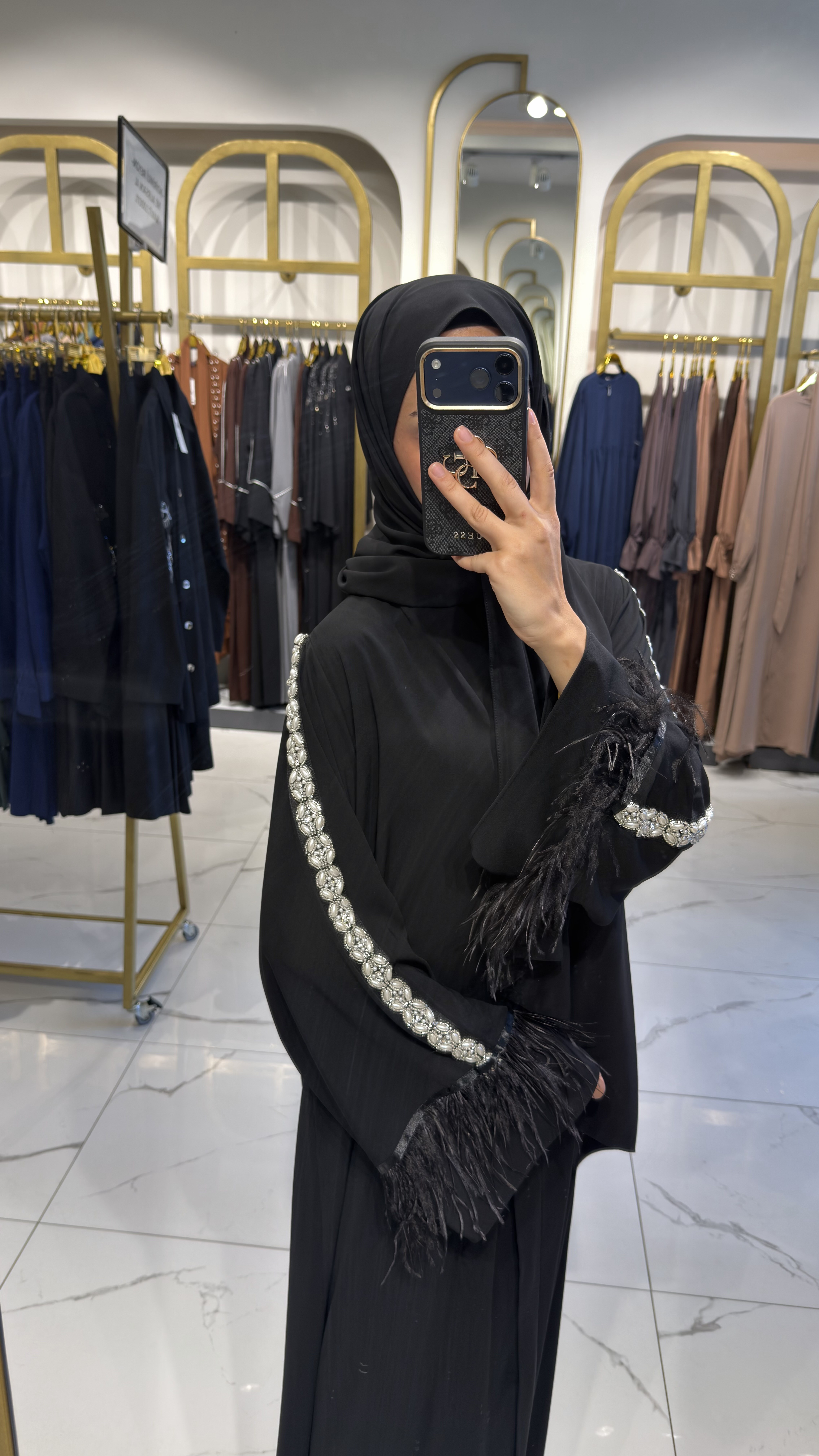 MİHRE ABAYA SİYAH