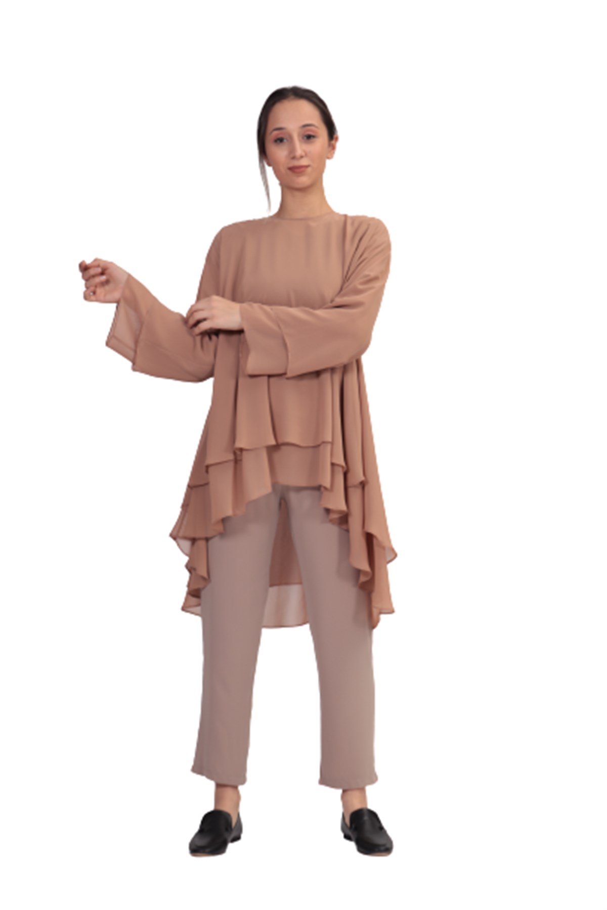 Şifon Tunik - Camel