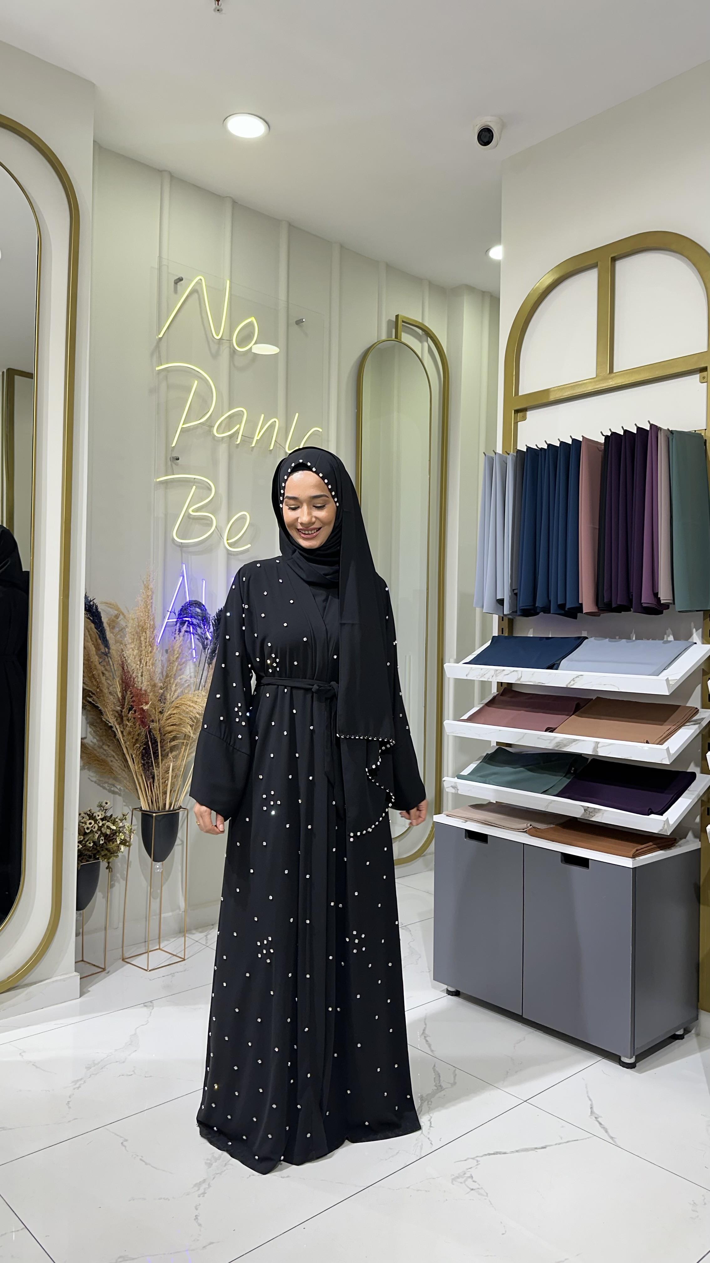 Taşlı Abaya 