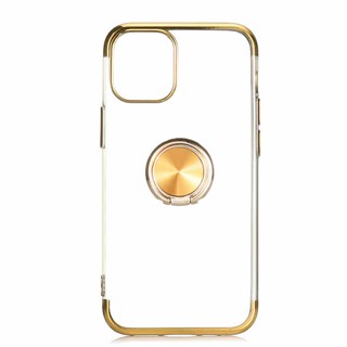 Apple iPhone 12 Pro Max Yüzüklü Boyalı Lazer Silikon Kılıf Altın | Ücretsiz  Kargo