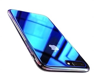 iPhone 7 Plus Renk Geçişli Kapak Mavi Kılıf | Ücretsiz Kargo