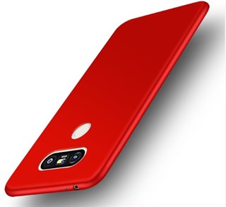 Lg G5 İnce Mat Esnek Kırmızı Silikon Kılıf