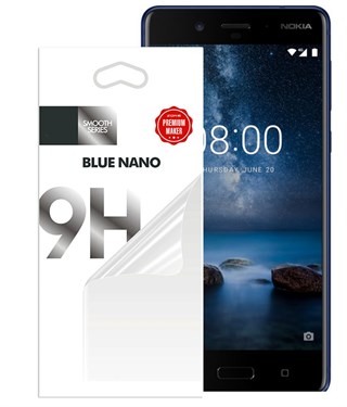 Nokia 8 Ekran Koruyucu Blue Nano Ekran Filmi Kırılmaz