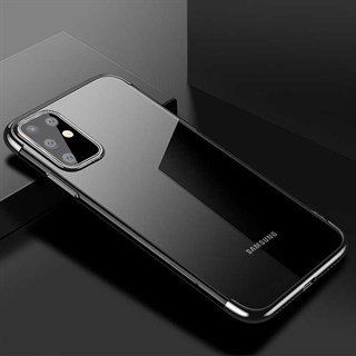 Samsung Galaxy S20 Plus Renkli Lazer Silikon Kılıf Kapak Gümüş