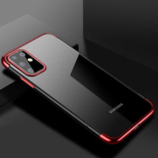 Samsung Galaxy S20 Plus Renkli Lazer Silikon Kılıf Kapak Kırmızı