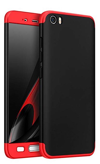 Xiaomi Redmi 4X 360 Tam Koruma 3 Parça Siyah Kırmızı Siyah Rubber Kılıf
