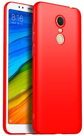 Xiaomi Redmi Note 4X İnce Mat Esnek Kırmızı Silikon Kılıf | Ücretsiz Kargo