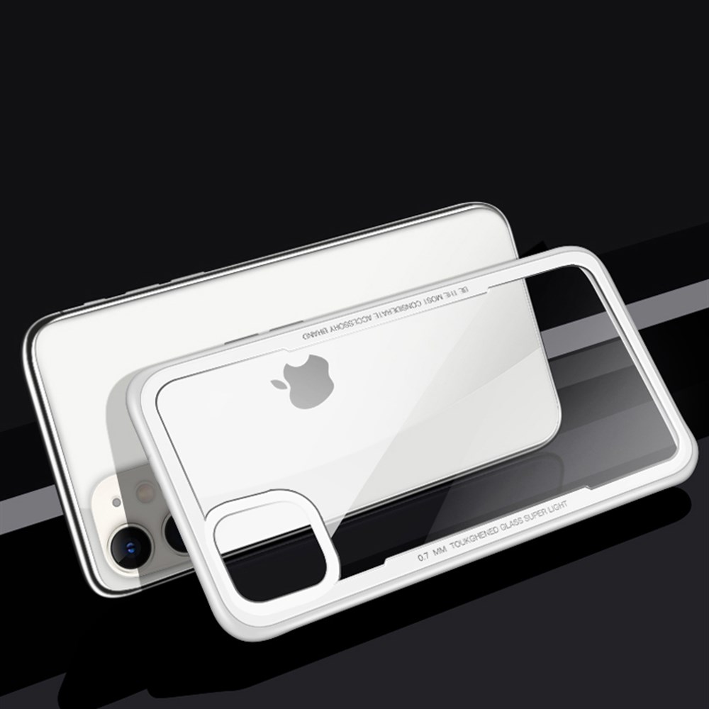 Apple iPhone 11 Pro Max Arkası Cam Kapak Kılıf Beyaz | Ücretsiz Kargo