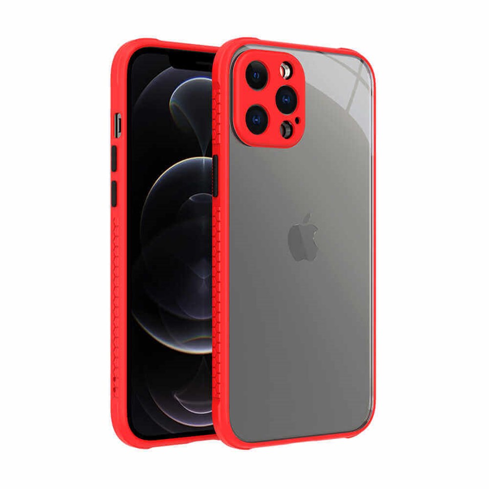 Apple iPhone 12 Pro Keff Ekstra Dayanıklı Kılıf Kırmızı