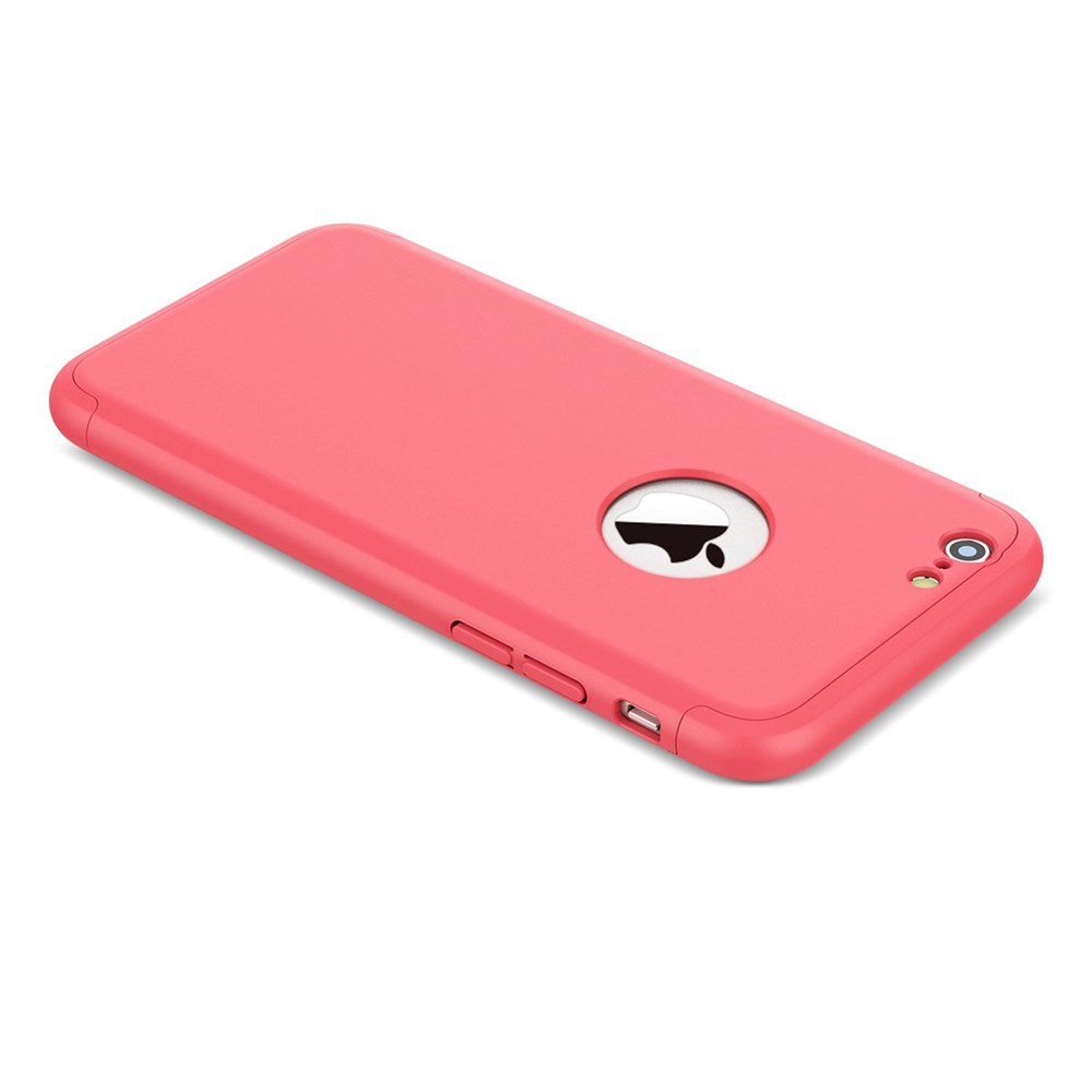 Apple iPhone 6 6S 360 Tam Koruma 3 Parça Kırmızı Rubber Kılıf | Ücretsiz  Kargo