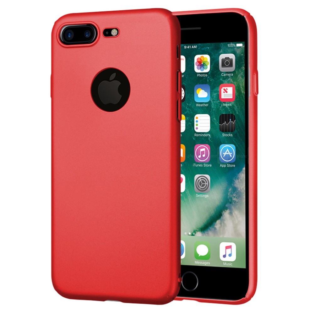 Apple iPhone 7 Plus İnce Mat Esnek Kırmızı Silikon Kılıf | Ücretsiz Kargo