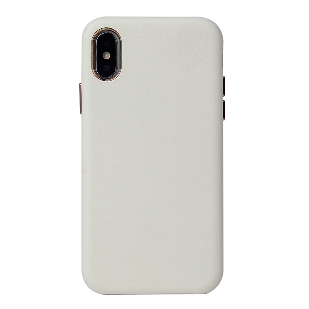 Apple iPhone X Eyz Deri Kadife İç Yüzey Kılıf Beyaz | Ücretsiz Kargo
