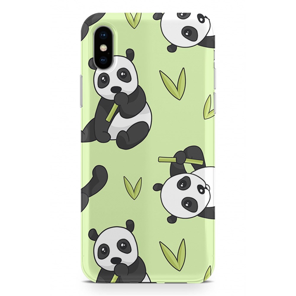 Apple iPhone XS Max Desenli Silikon Resimli Kapak Panda İn The Forest Kılıf  | Ücretsiz Kargo