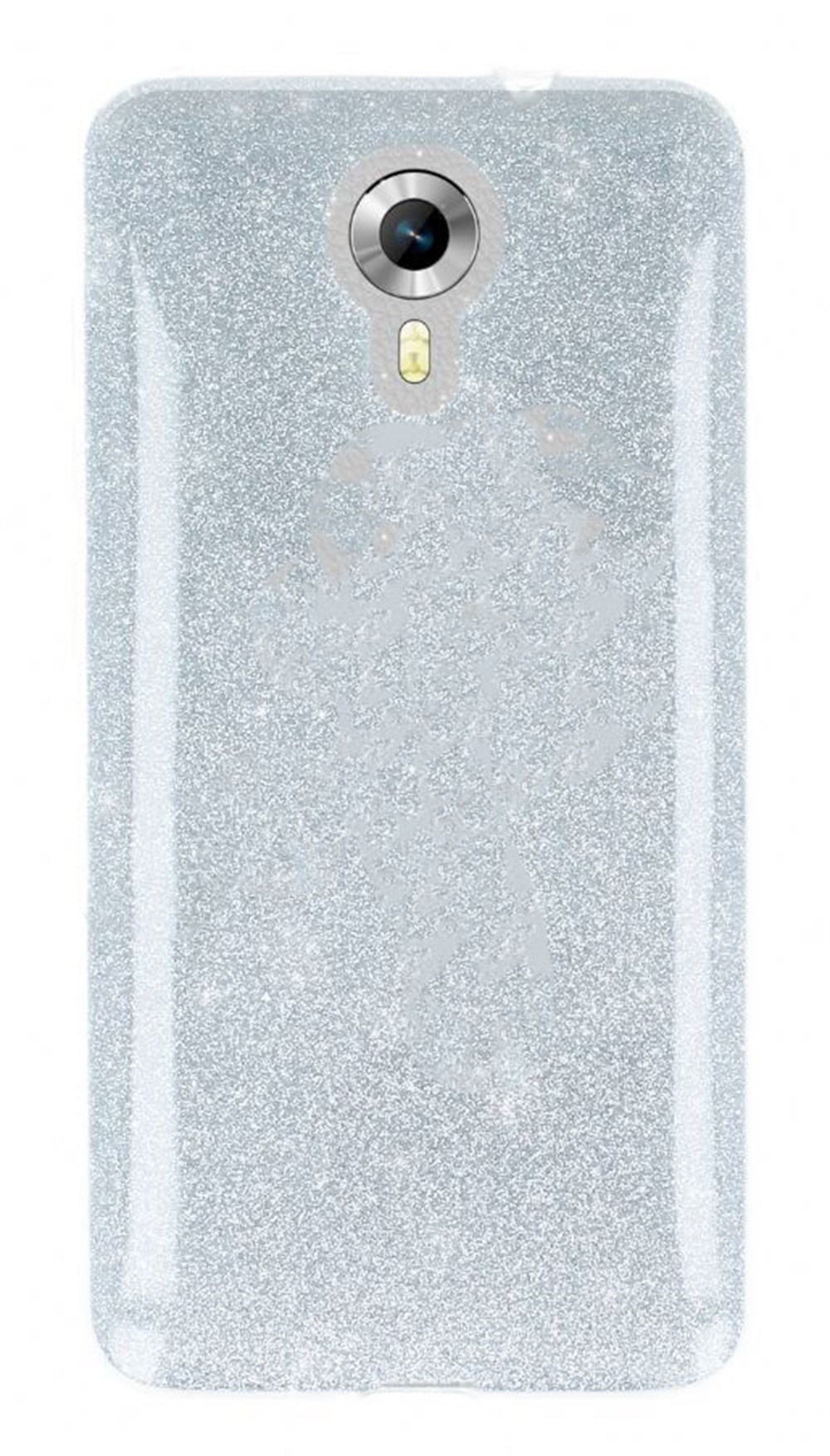 General Mobile Android One 4G Parlak Rosy Gümüş Simli Silikon Kılıf |  Ücretsiz Kargo