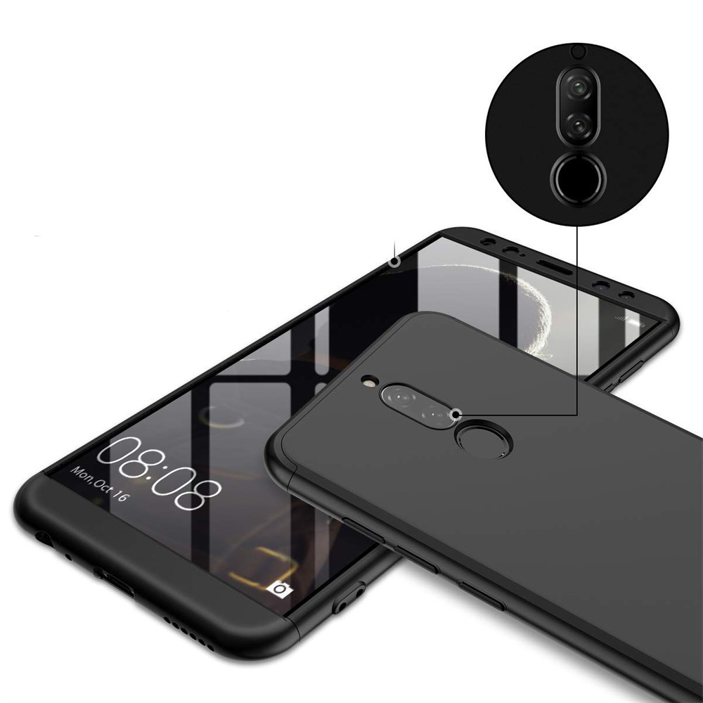 Huawei Mate 10 Lite 360 Tam Koruma 3 Parça Siyah Rubber Kılıf | Ücretsiz  Kargo