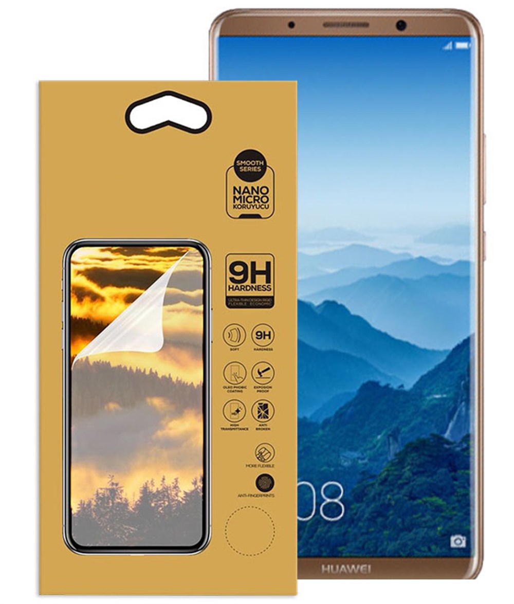 Huawei Mate 10 Pro Ekran Koruyucu Gold Nano Ekran Filmi Kırılmaz | Ücretsiz  Kargo