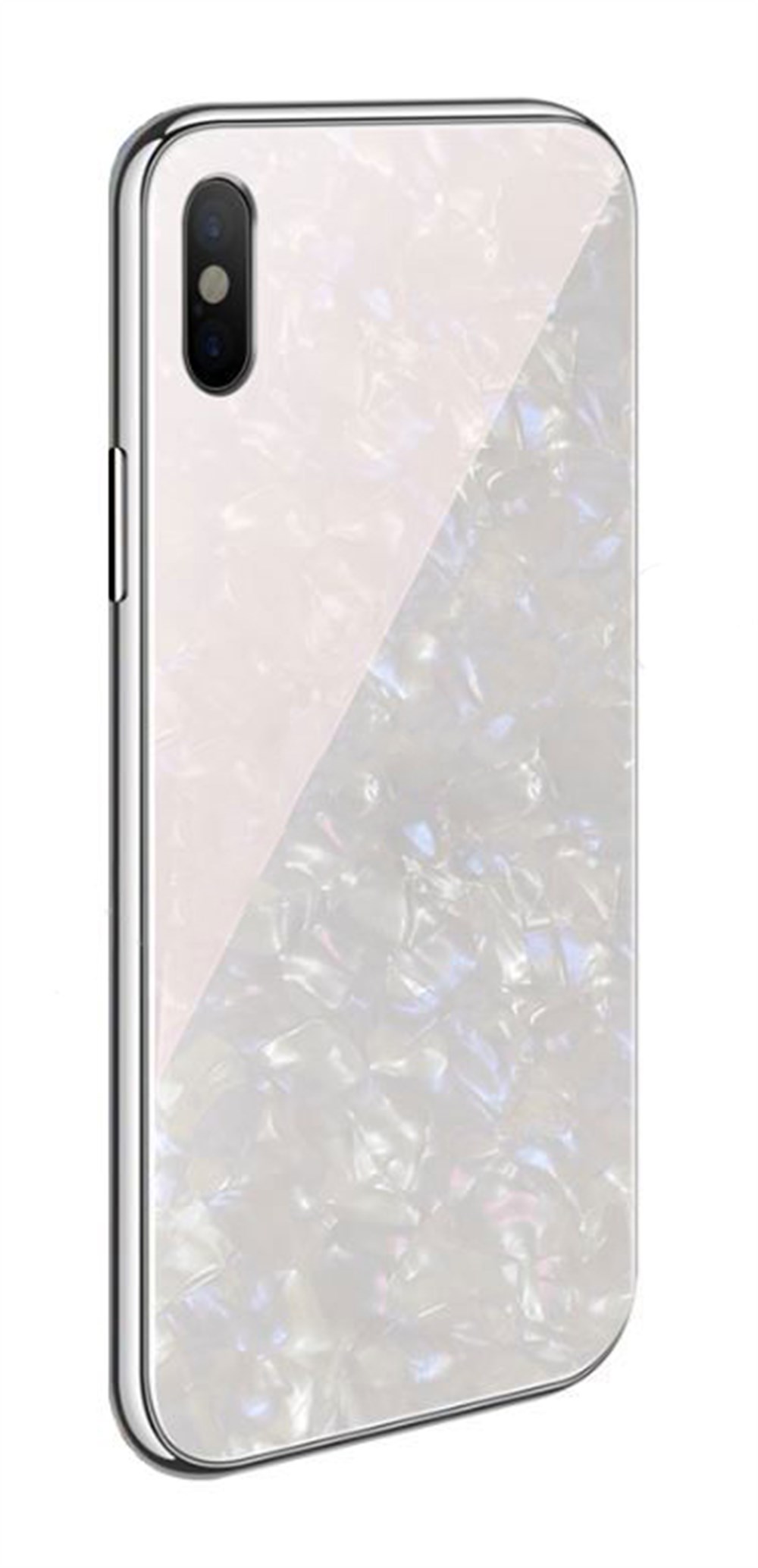 iPhone X Marble Arkası Cam Kapak Beyaz Kılıf | Ücretsiz Kargo