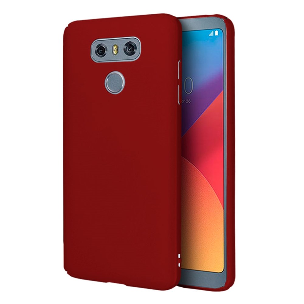 LG G6 İnce Mat Esnek Kırmızı Silikon Kılıf | Ücretsiz Kargo