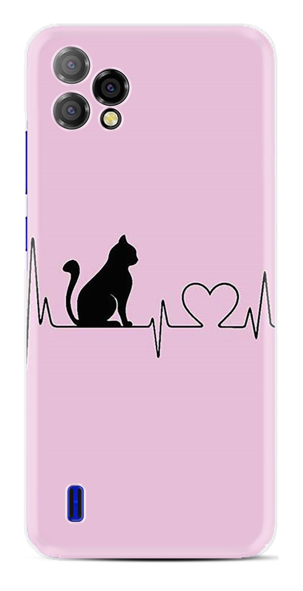 Reeder P13 Blue Plus 2022 Kılıfları Desenli Baskılı Silikon Kılıf Pink Cat  Heart 1303
