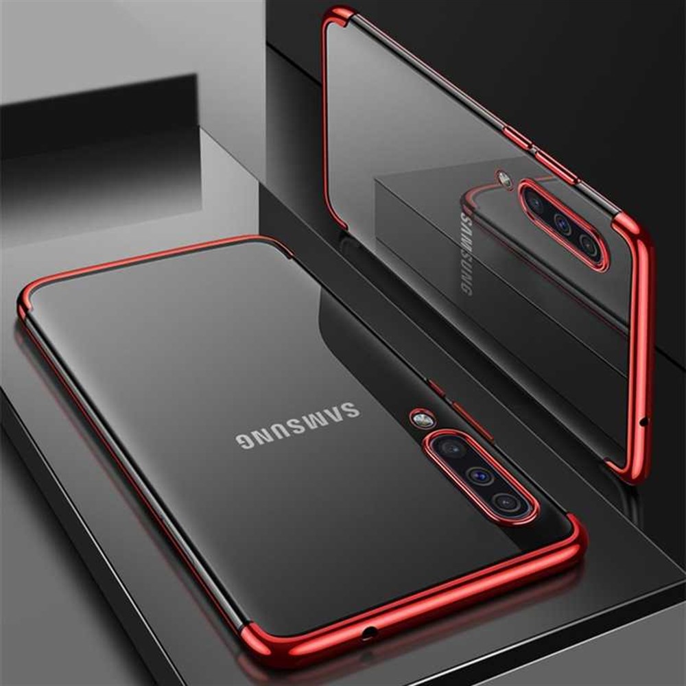 Samsung Galaxy A30S Renkli Lazer Silikon Kılıf Kapak Kırmızı | Kılıfland.com