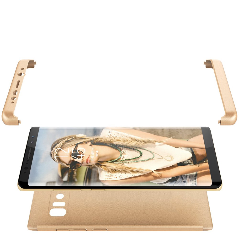 Samsung Galaxy Note 8 360 Tam Koruma 3 Parça Gold (Altın) Rubber Kılıf |  Ücretsiz Kargo