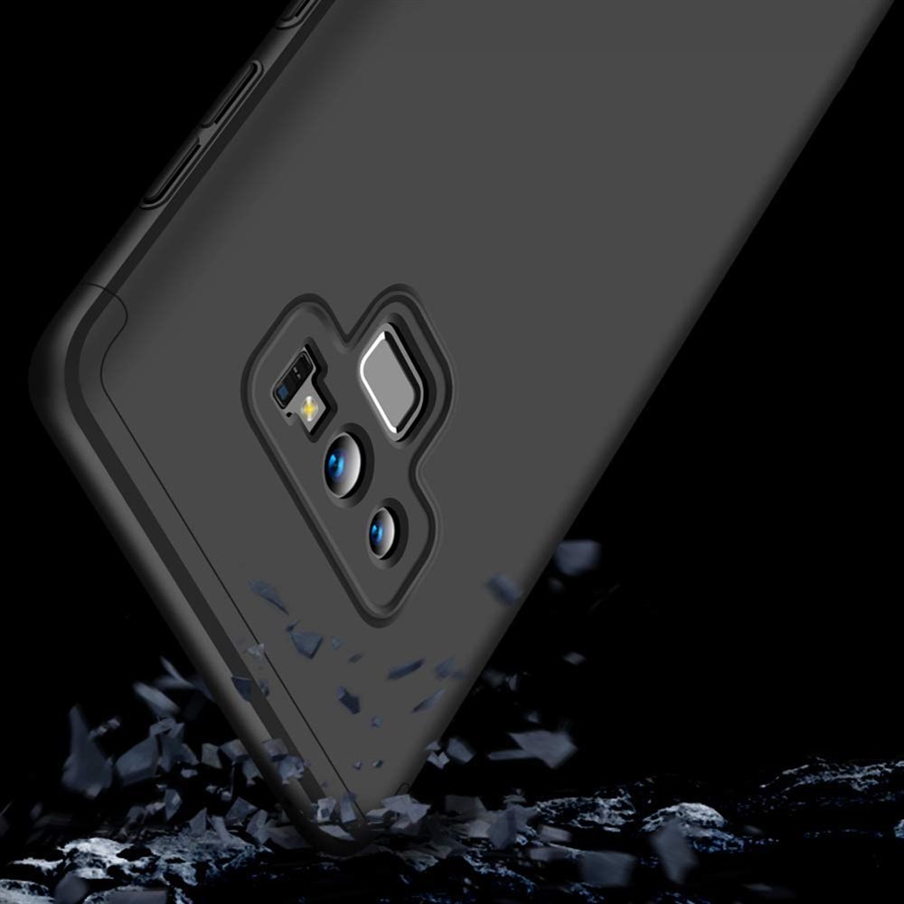 Samsung Galaxy Note 9 360 Tam Koruma 3 Parça Siyah Rubber Kılıf | Ücretsiz  Kargo