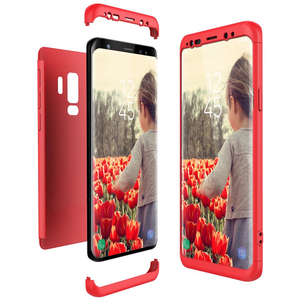 Samsung Galaxy S9 360 Tam Koruma 3 Parça Kırmızı Kılıf | Ücretsiz Kargo