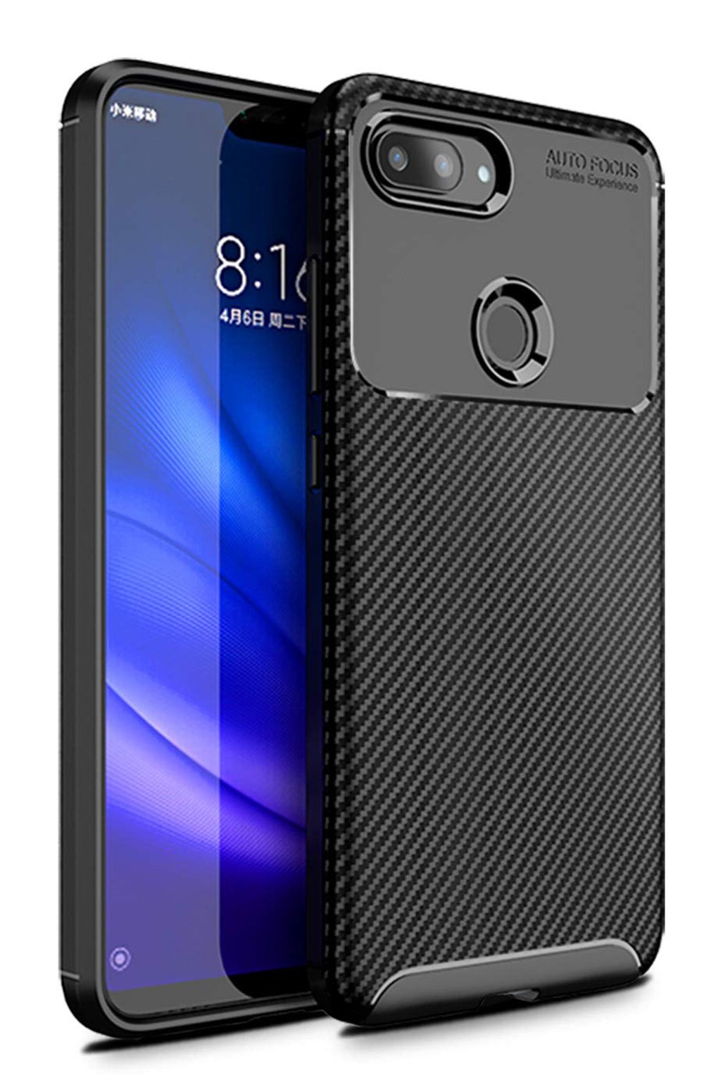 Xiaomi Mi 8 Lite Titan Karbon Siyah Silikon Kılıf | Ücretsiz Kargo