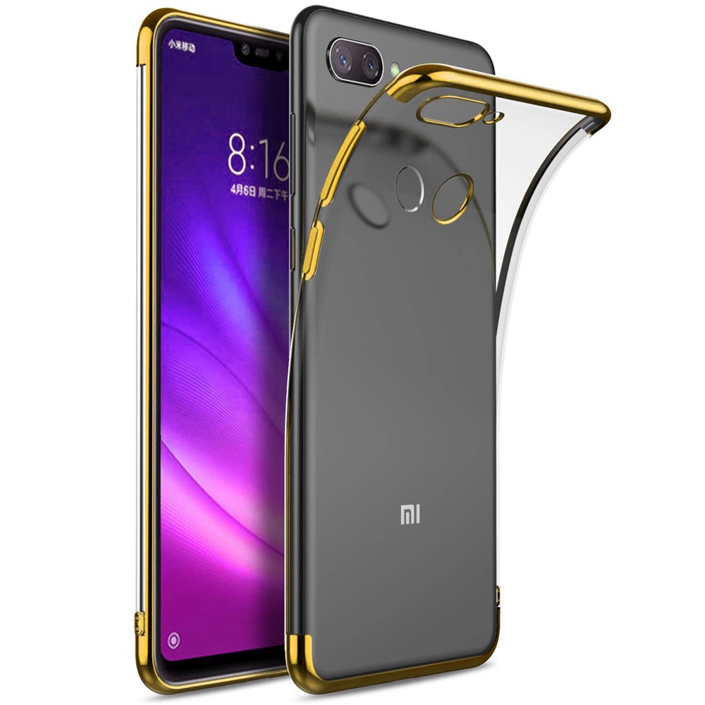 Xiaomi Mi8 Lite Renkli Lazer Silikon Kapak Gold(Altın) Kılıf | Ücretsiz  Kargo