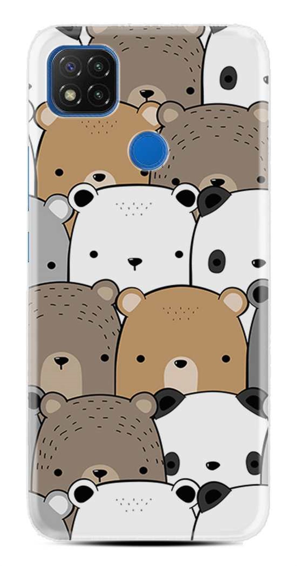 Xiaomi Redmi 9C Desenli Silikon Resimli Kapak Panda Pattern Kılıf |  Ücretsiz Kargo