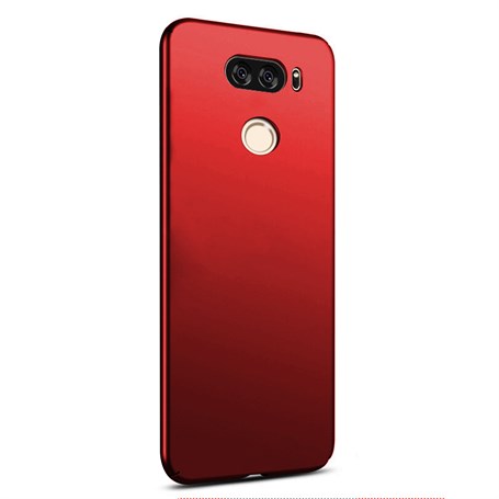 Lg V30 İnce Mat Esnek Kırmızı Silikon Kılıf