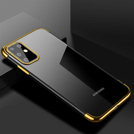 Samsung Galaxy S20 Plus Renkli Lazer Silikon Kılıf Kapak Gold(Altın)