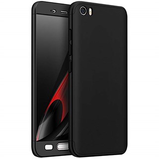 Xiaomi Redmi 4X 360 Tam Koruma 3 Parça Siyah Rubber Kılıf
