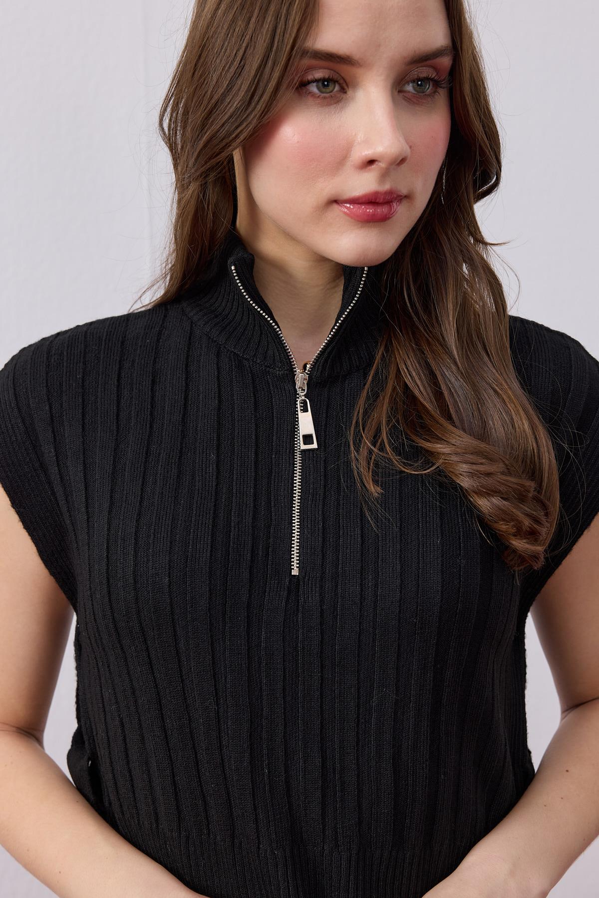 Adeline Bağcıklı Süveter- Siyah